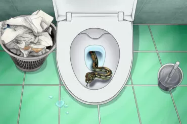 animais subindo a privada