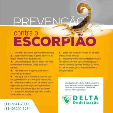 delta dedetizadora de escorpioes