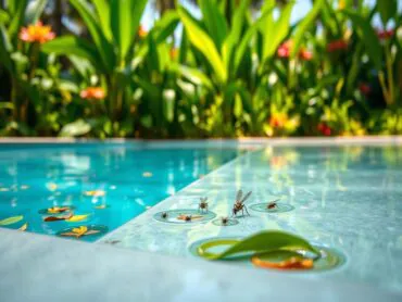 Piscinas e áreas molhadas atraem mais insetos no verão: Como controlar pragas em sua casa